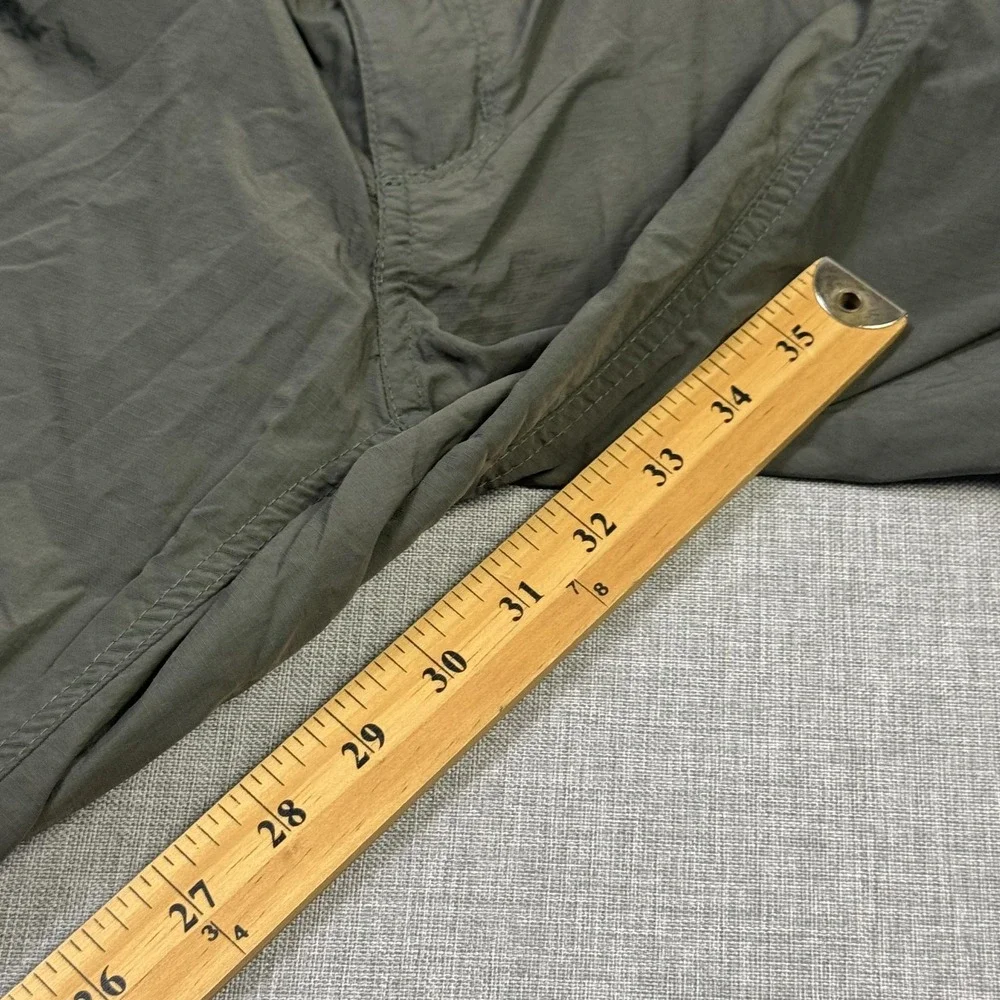 Columbia Convertible Cargo Pants Mens 34x32 Green Omni-Shade Light Quick Dry